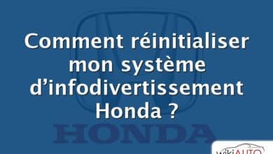 Comment réinitialiser mon système d’infodivertissement Honda ?